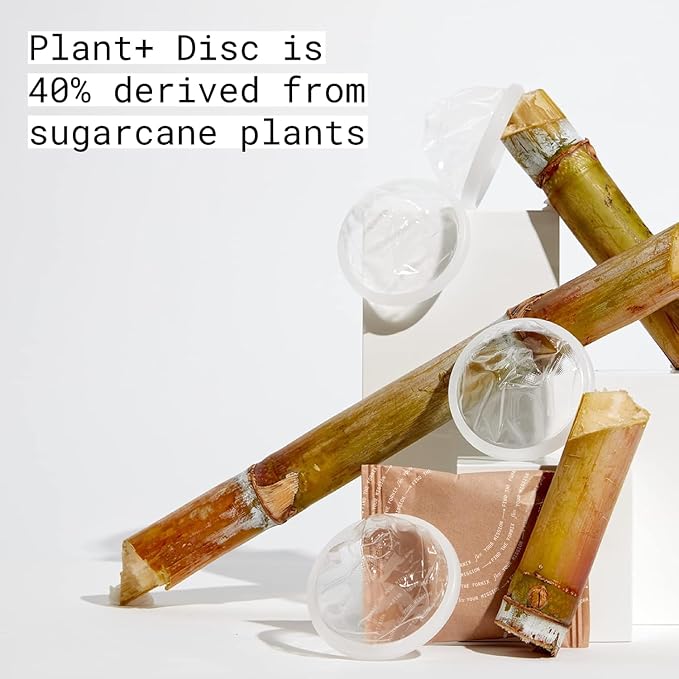 Flex Plant Plus Disc | Plant-Based Disposable Period Discs | Tampon and Cup Alternative | Capacity of 5 Super Tampons | Menstrual Disc Made with Medical-Grade Plant Polymers | 24 Count (2)