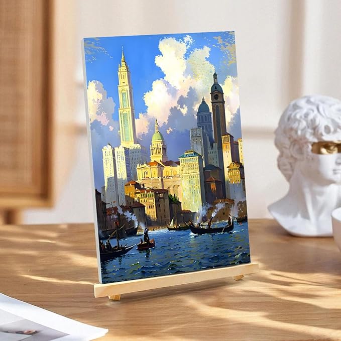 Custom Paint by Numbers for Adults from Your Photo - Personalized DIY Painting by Numbers Kit on Unframed Stretched Canvas for Beginners, Includes Brushes & Acrylic Paints - Unique Gift (16x24 Inch)