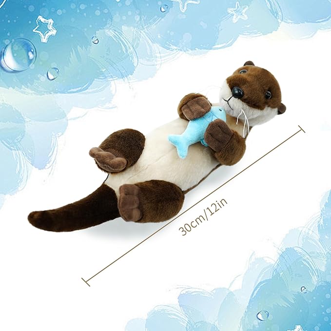 Sea Otter Stuffed Animals for Kids,Upward Posture Otter Ocean Cute Animal Plush Toy Birthday Gift for Boys Girl Children（Upward）