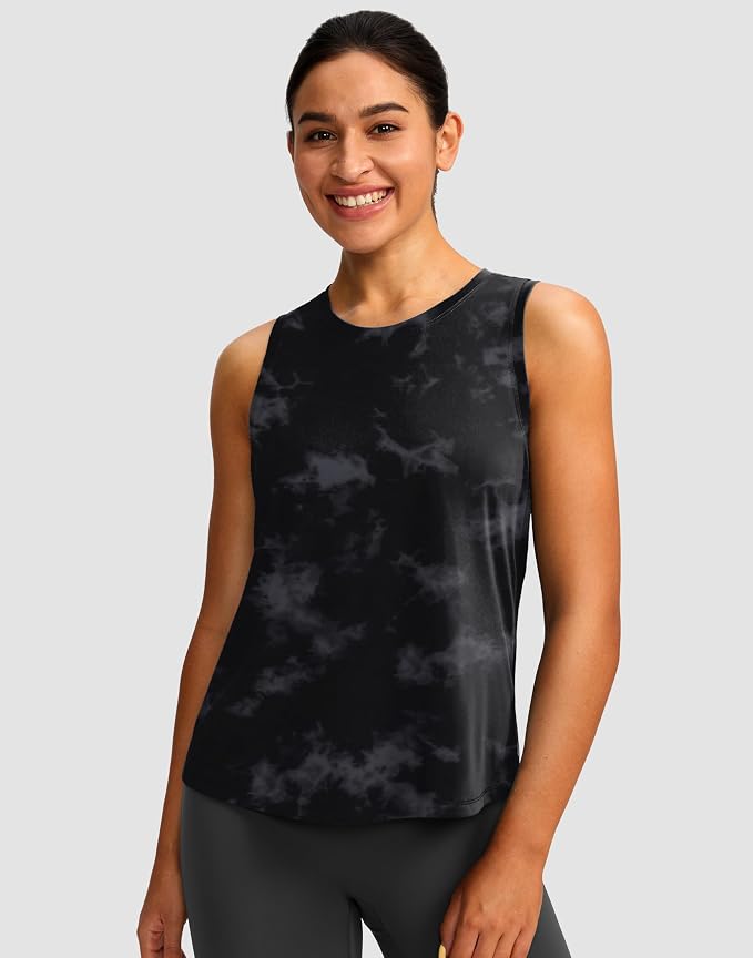 Women's Workout Tops Racerback Athletic Tank Tops Sleeveless Loose Fit Yoga Running Gym Shirts for Women