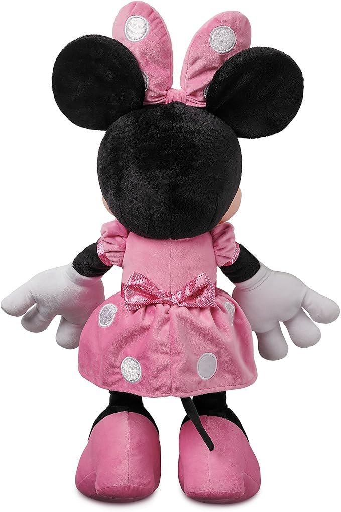 DISNEY STORE Official Minnie Mouse Plush - Pink Dress – Large 21 1/4 Inches Disney Stuffed Animals, Soft & Cuddly Toy, Plushies for Kids & Fans, Suitable for All Ages