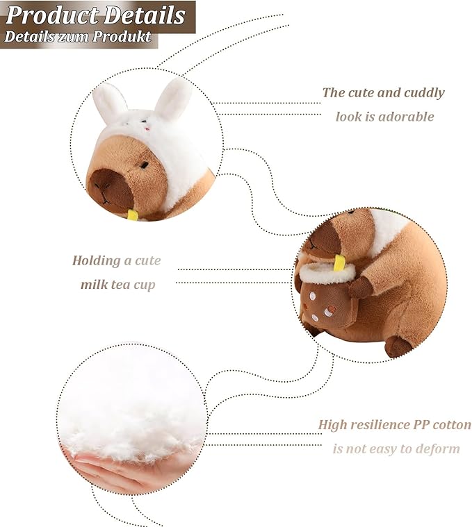 Rabbit Ultra Soft Plush Toy Doll Pillow, Cute Rabbit Plush Stuffed Animal Doll for Adults Kids Boys Girls, Soft Plushie Gift (12 inch)