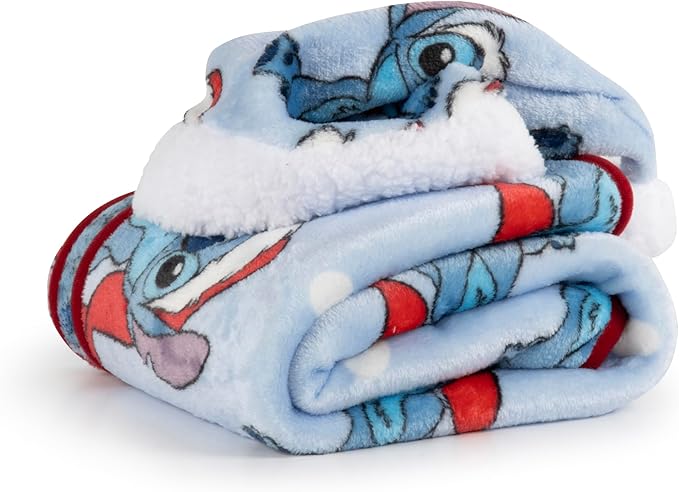 Jay Franco Santa Hat and Throw Set – 2-Piece 17" Inch Holiday Hat and 40" x 50" Inch Ultra-Soft Plush Fleece Blanket Gift Set