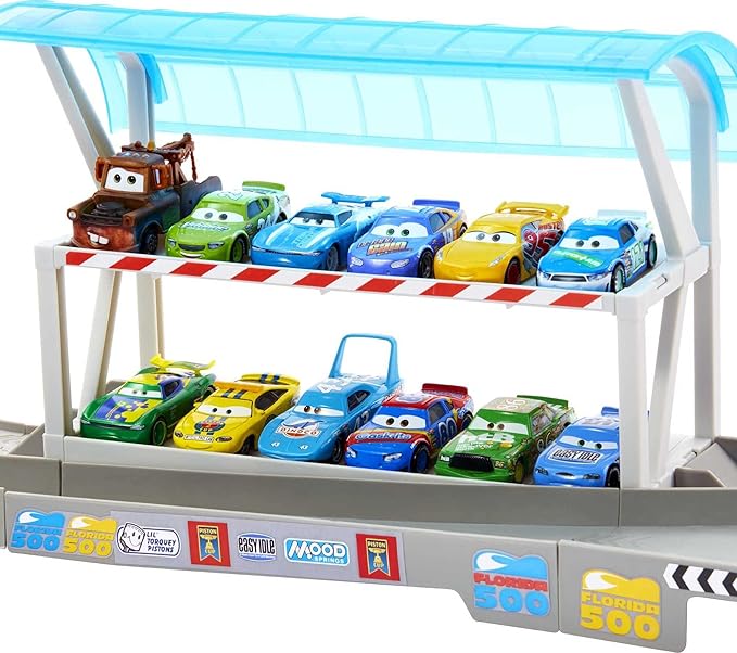 Mattel Disney Pixar Cars Ultimate Florida Speedway Track Set with Lightning McQueen Car and Motorized Booster, 5 Feet Long, Toy Gift for Kids