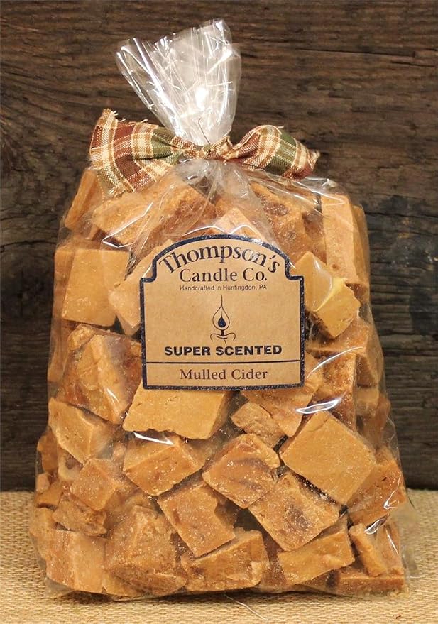 Thompson's Candle Co. Mulled Cider Super Scented Crumbles – 32 oz Bulk Bag Wax Melts | Long-Lasting Highly Fragranced Home Aroma