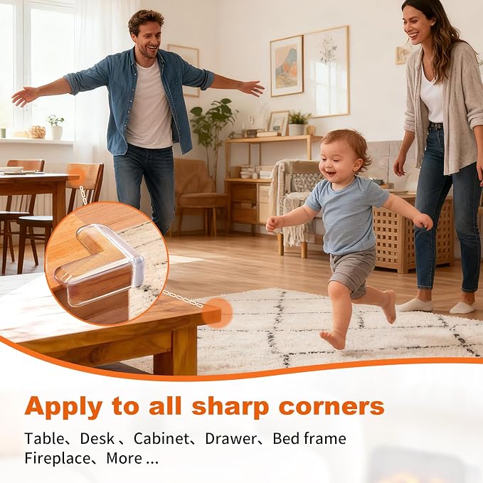 32 Pack Corner Guards Corner Protectors Baby Proof Furniture Corners & Edges Safety Bumpers, Table Corner Protectors for Furniture Baby Safety Sharp Corner Covers, Clear