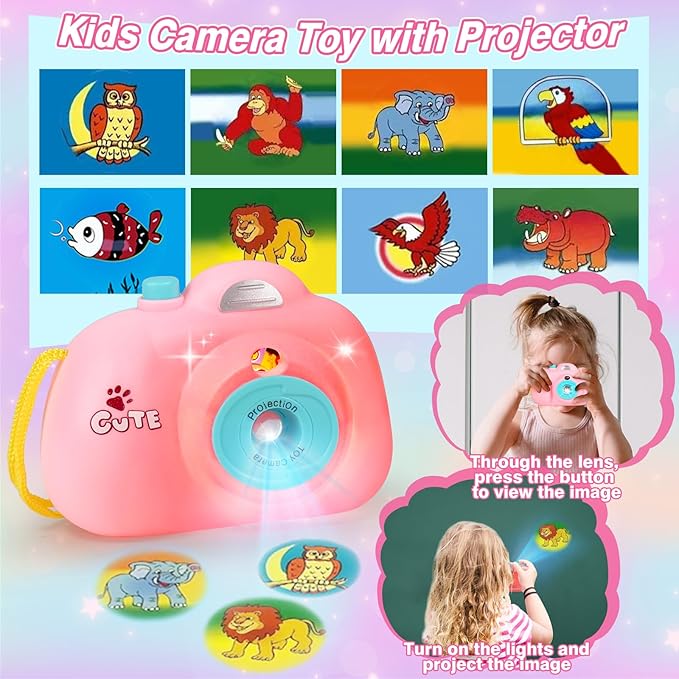 Toddler Play Purse Toy for Little Girls, 40PCS Kids Purse with Pretend Princess Toys Includes Handbag, Camera with Projector, Phone, Wallet, Kids Birthday Gift Toddler Girl Toys for 3 4 5 6+