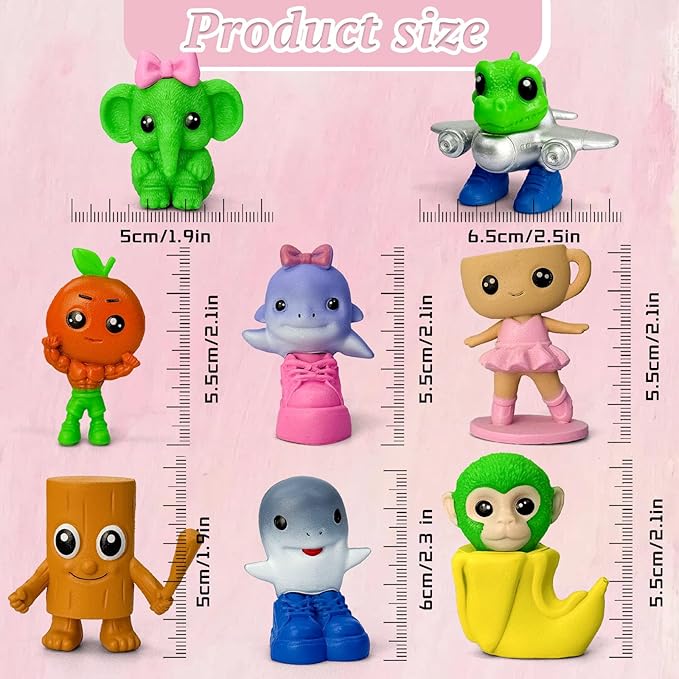8Pcs Italian Brainrot Action Figures,Tralalero Travala Toy Set Tralalero Travala,Tung Tung Tung Sahur, Brr Brr Patapim - Brainrot fidget Toys,Decorations Gifts for Office Room Figurine Decor (8PCS-D)