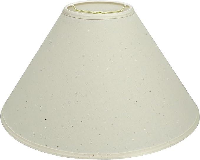 Aspen Creative 32204A Hardback Empire Spider Lamp Shade in Ivory, 6" Top x 19" Bottom x 12" Slant Height