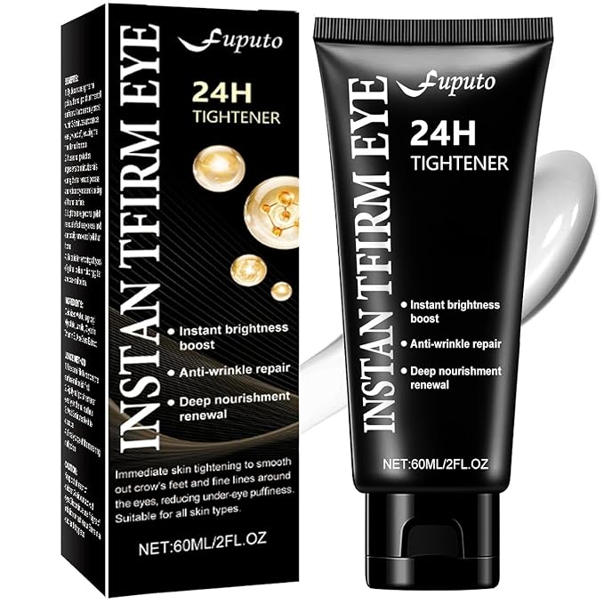 Instant Eye Tightener Cream, 60ML Instant Firm Temporary Eye Tightener for Reduces Dark Circles, Puffiness, Fine Lines, Upgraded Formula for Women, Fast-Absorbing & Moisture Lock（1Pcs