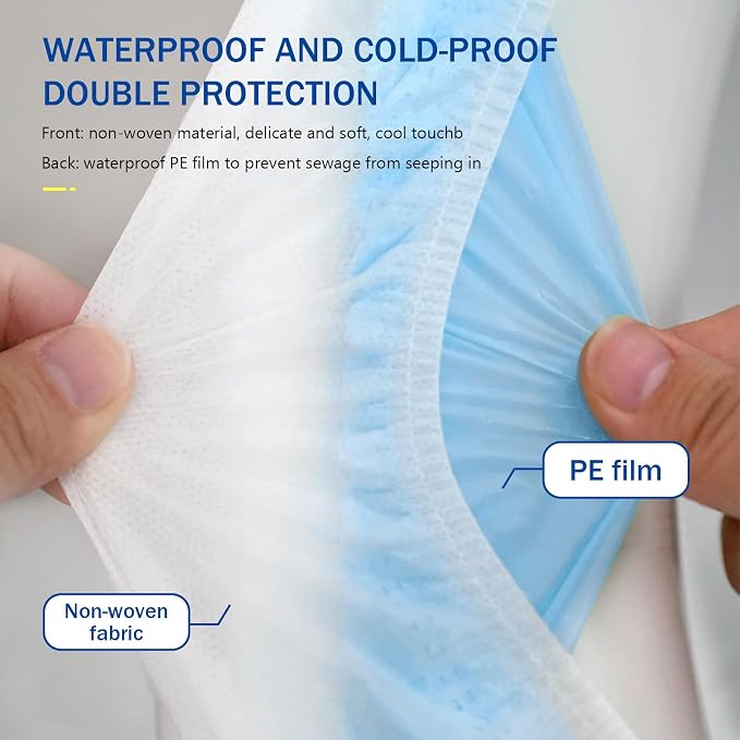 Elastic Large Size Disposable Toilet Seat Covers for Travel,20 Pack Waterproof Toilet Seat Covers for Bathroom,Fit for V/U/O/Square Shape Toilet,Individually Wrapped (2 colors-C set)