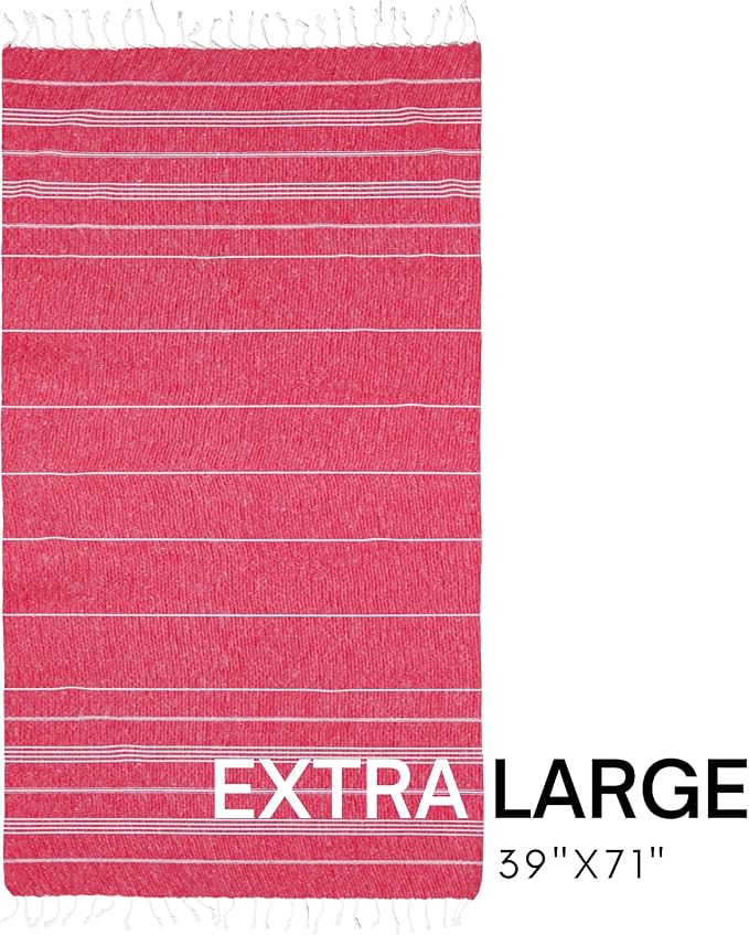 BAY LAUREL Turkish Beach Towel with Travel Bag 39 x 71 Quick Dry Sand Free Lightweight Large Oversized Towels Light