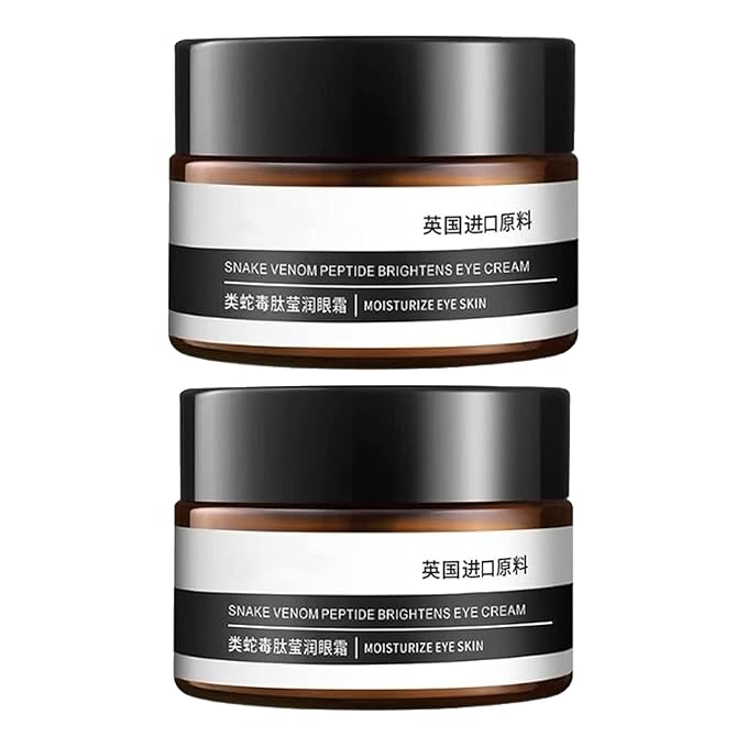 Snake Venom Eye Cream, Firming & Anti-Aging Treatment for Under Eye Bags, Dark Circles, Instantly Reduces Puffiness & Wrinkles, 0.5 Oz x 2 Pack