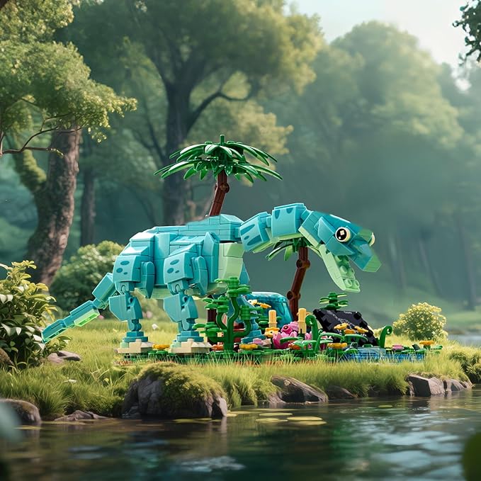 Dinosaur World Building Block Set,Brachiosaurus Dinosaur Park Sets for Boys and Girls 8-12,Brachiosauru Building Sets,Home or Office Décor Sets for Boys 8-14(559pcs)