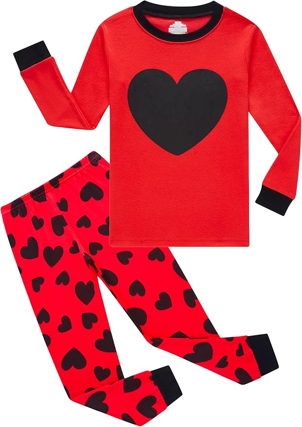 KikizYe Little Big Boys Girls Pajamas Set Kids PJs 100% Cotton Sleepwear