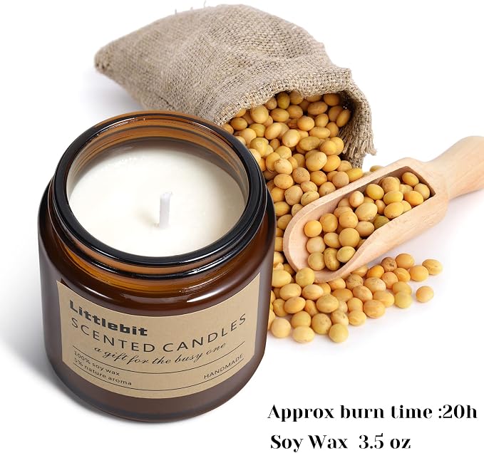 MTLEE 12 Pack Scented Candles for Home, Candles Gift Set Long Lasting Soy Candle Aromatherapy Jar Candle Bulk for Women Men Home Relaxation Mother's Day Birthday Holiday Housewarming Gifts(Brown)