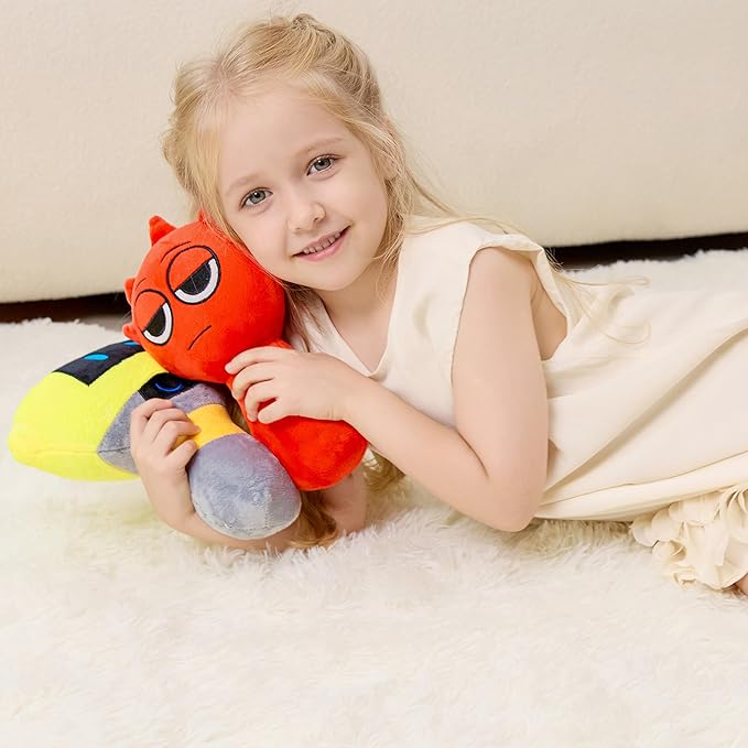 XYG® Plush Toys, Horror Games Plushies Toy for Fans, 2PCS Sprunky Game Toys Plush, 2PCS Sprunky Soft Stuffed Animal Pillow Doll Birthday for Fans Kids Adult (10" Yellow & Red)