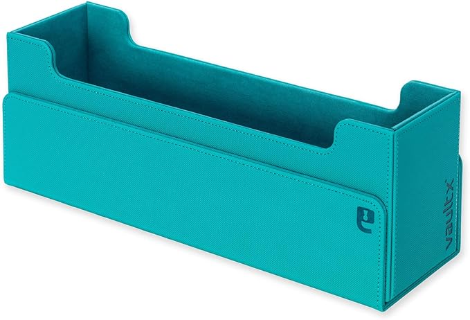 Vault X Card Storage Box, Exo-Tec Material, Detachable Magnetic Lid, with Dividers & Foam Fillers, for Trading Cards (Teal)