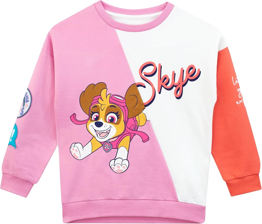 Paw Patrol Sweatshirt For Girls | Skye Sweater For Girls | Fun Kids Jumper | Official Merchandise