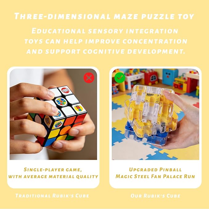 3D Cube Puzzle for Kids Color Matched Game Brain Teaser Game,Educational Learning Toys for Logical Thinking, Family Board Games, Durable Puzzle Cube Gift for Birthday and Holidays