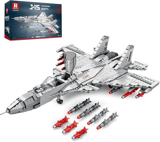 J-15 Fighter Jet Building Set,Military Airplane Jet with Movable Wings,Single Seater Fighter 33028,Aircraft Model Kits,Military Displays,Gift for Adult Teens Boys 14+,1066PCS