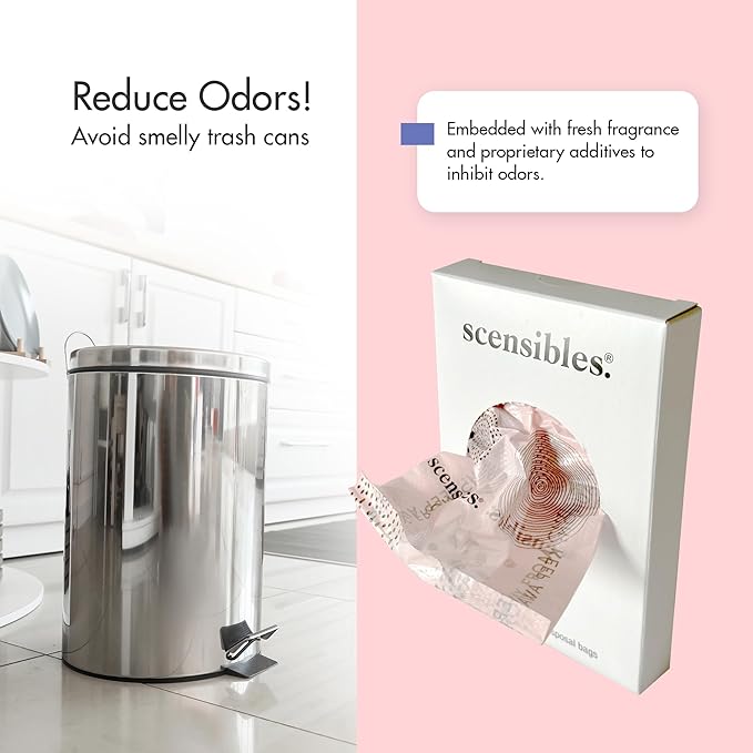 Scensibles Disposal Bags for Menstrual Care Products - (50 x 12) ct Refill Box - for Disposal of Tampons, Pads, Panty Liners, Hygiene Products