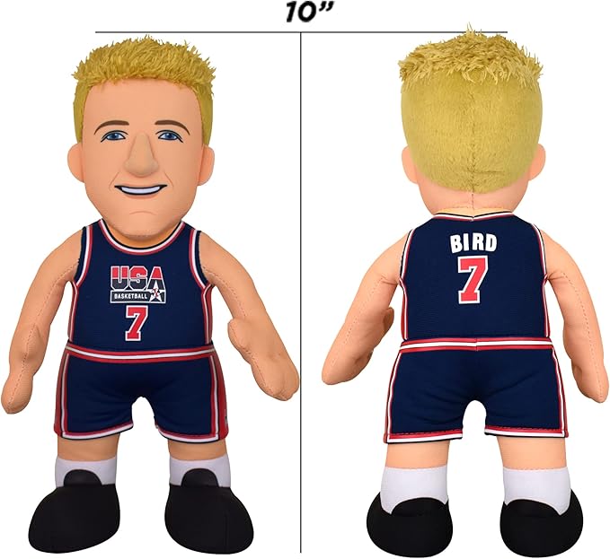 Bleacher Creatures USA Basketball Larry Bird 10" Plush Figure- A Dream Teamer for Play or Display