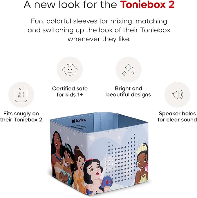 Tonies Sleeve - Decorative Wrap for Toniebox 2 - Disney Princess