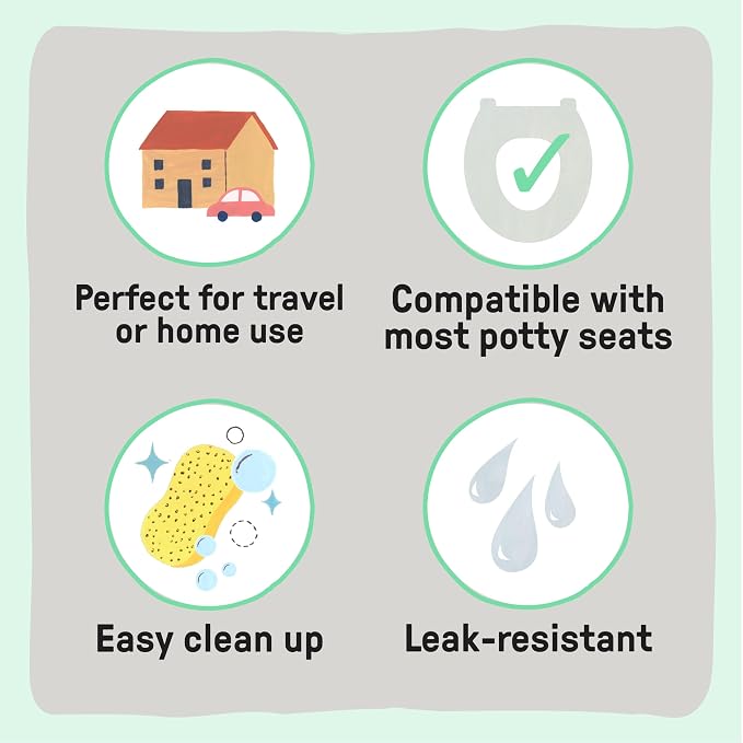 Ingenuity Replacement Potty Liners – 30 Count, Disposable Travel & Home Use, Leak-Proof, Tie-Top Bags for My Travel Potty and More