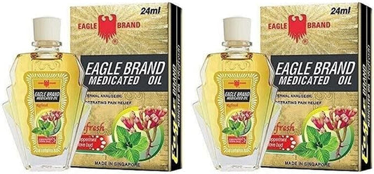 2 Packs - Yellow Essential Oil - 2 Chai Dau Vang Con O - 24 ml per Bottle with 2 Bottles per Order