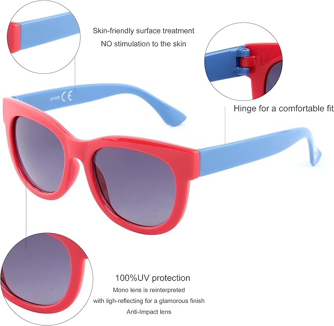 KENBO Kids Sunglasses for Girls UV Protection Toddler Sunglasses