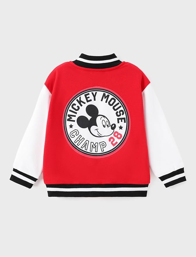 Disney Minnie Mickey Stitch Princess Frozen Marvel Jacket Lightweight Coat Button up Color Block Sweatshirt Sizes 2-14 Years