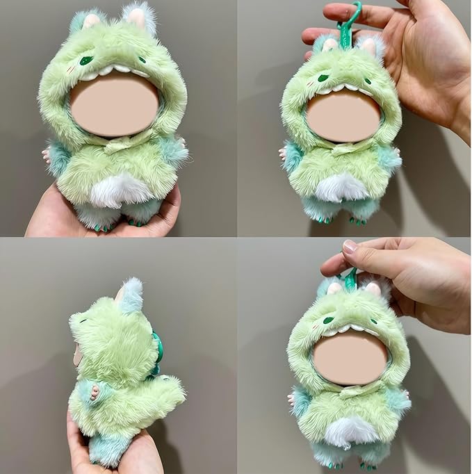 Dinosaur 17cm Doll Clothes for Cute Green Dinosaur Clothes Dress up Animal Style Outfits Exquisite Cute Halloween Doll Outfit Accessories