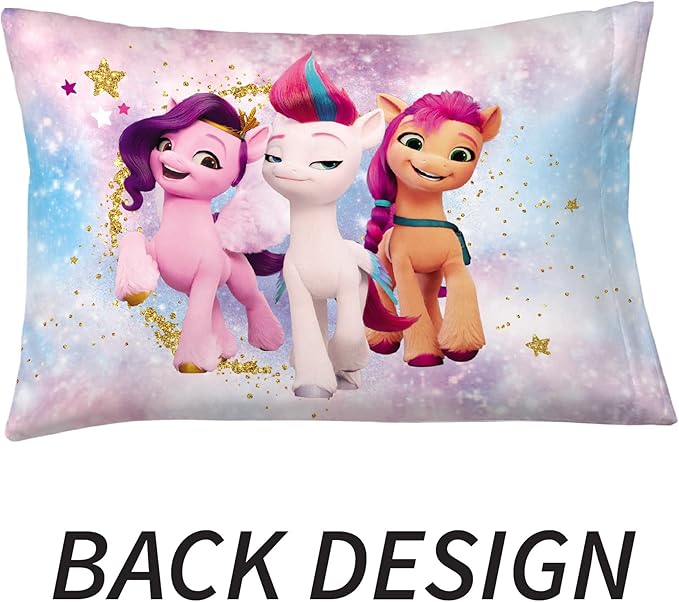 Franco Kids Bedding Super Soft Microfiber Reversible Pillowcase, 20 in x 30 in, My Little Pony