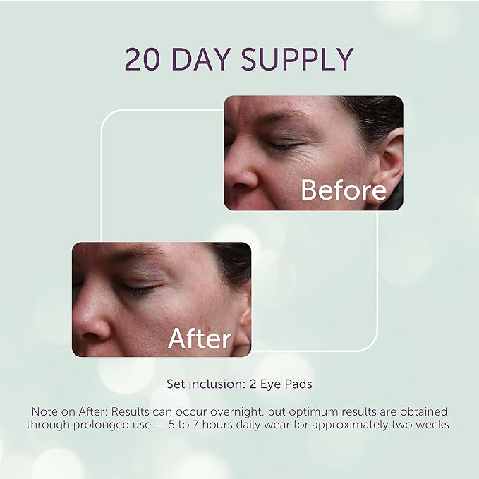 Silc Skin Silicone Eye Pads Reusable Overnight Eye Patches, Medical Grade Silicone For Fine Lines And Puffiness, 20 Day Supply