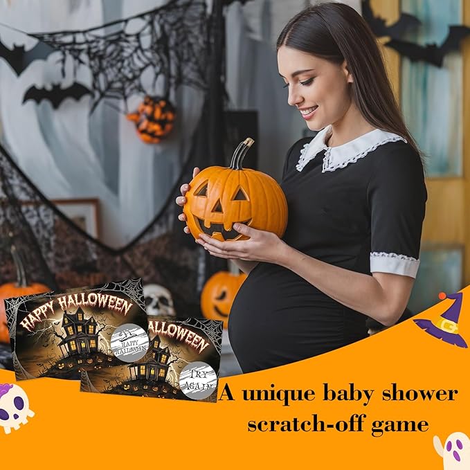 Halloween Scratch Off Card - 50 Horror Night Party Scratch Prize Cards - Magic School Festive Raffle Tickets for Adults Families Events Business Groups Game Supplies - C05
