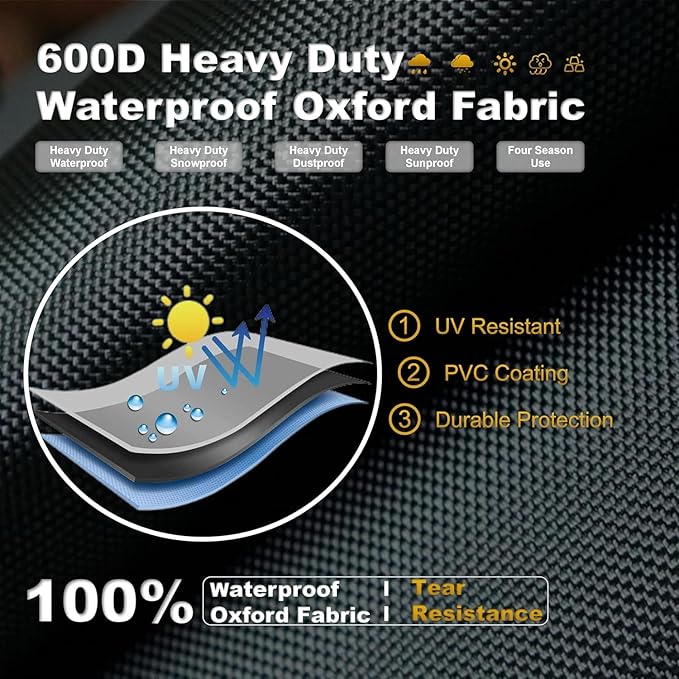 Trampoline Cover for 60" Kids Trampoline 100% Waterproof Kids Trampolines Cover Round Heavy Duty 600D Oxford cloth UV resistant Windproof Outdoor Toddler Trampoline Winter Protect Covers (Black）