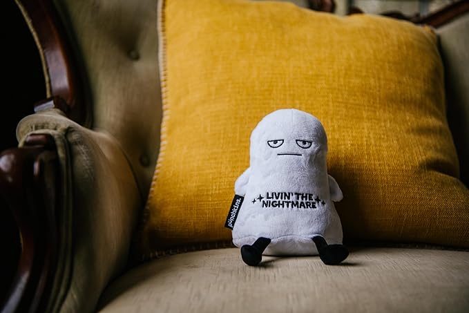 Ghost Plushie - Livin' The Nightmare Sassy Ghost Plush, Cute & Funny Halloween Plush Toy for Gifting
