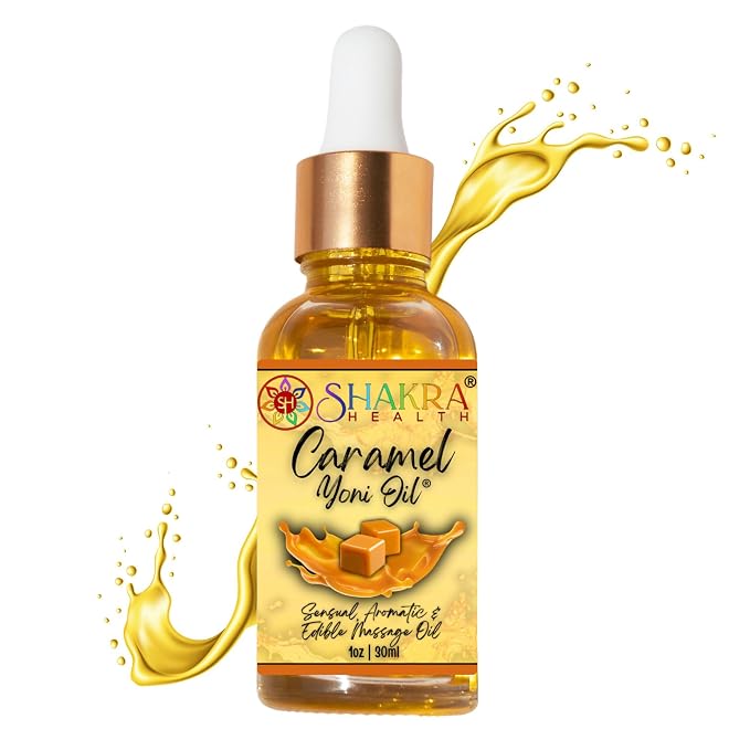 Yoni Oil Caramel 30ml Moisturising Body Massage Lotion. Non-Sticky, Hydrating & Soothing to Skin, Balanced pH, Fresh Smell & Tightening Effect *Organic Vegan*