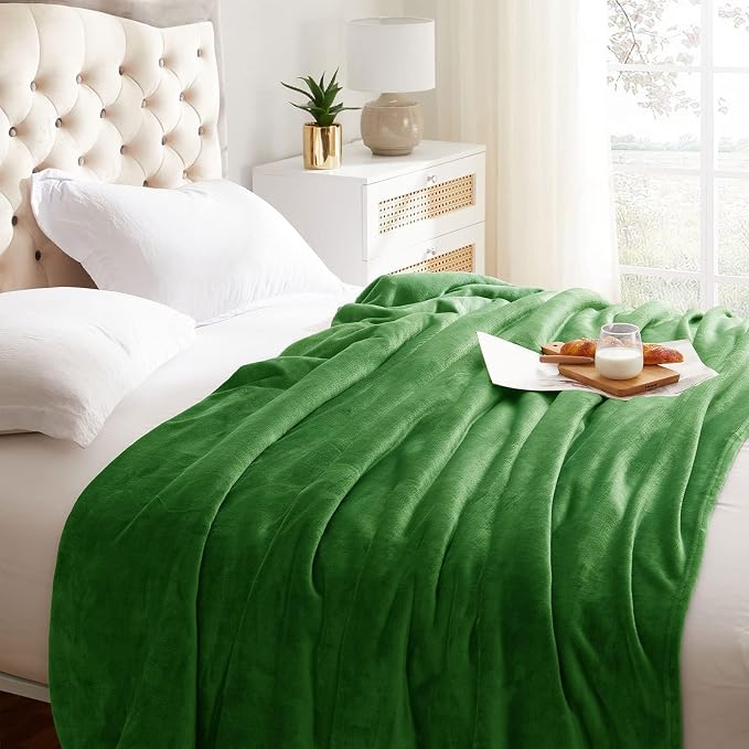 KMUSET Fleece Blanket Grey Queen Size Lightweight Cozy Plush Microfiber Solid Blanket Factory Shop