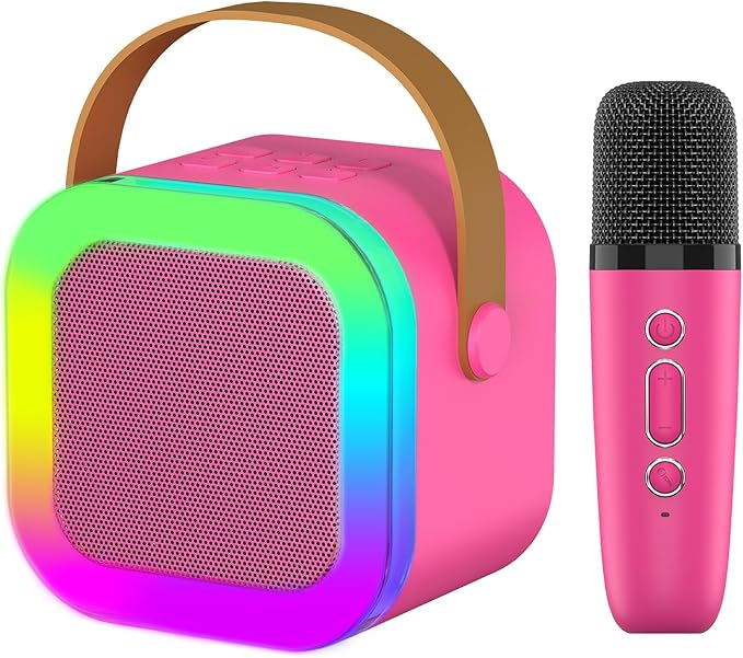 Kids Karaoke Microphone Machine Toy, 4-12 Years Old Girls Christmas Birthday Gift for Girls, Karaoke Toys Gifts for Girls Ages 4, 5, 6, 7, 8, 9, 10, 12 +Year Old Birthday Party. (Red-01)