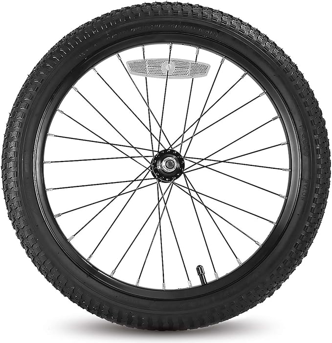 JOYSTAR 12 14 16 18 20 Inch Kids Bike Front Wheels Replacement Bicycle Wheels with 12-20 Inch Solid Air Rubber Tire & Inner Tube Don't Fit Huffy Bike Black & White
