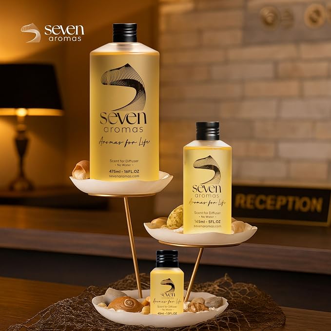 SevenAromas Santorini | 45ml 1.5oz Hotel Scent Diffuser Oil | Fresh Floral | Peach, Magnolia & Sandalwood | Luxury Home Fragrance (Santorini)
