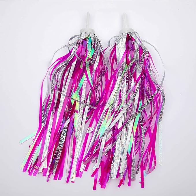 U-LIAN Kids Bicycle Tassel Ribbon,Children Scooter Handlebar Streamers Bicycle Grips Ribbon Baby Carrier Accessories Easy Attach to Bike's Handlebars…