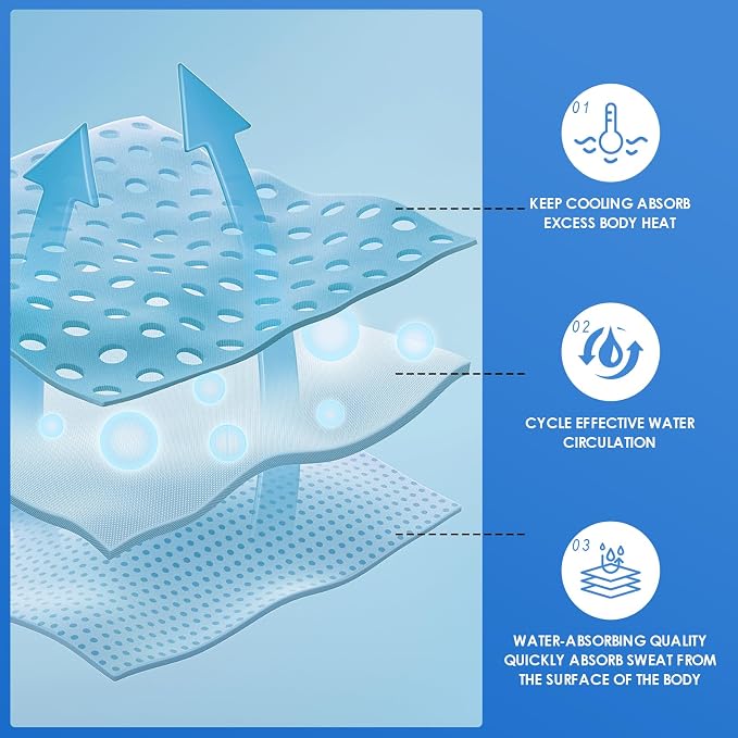 CSITE Cooling Towels for Neck and Face - 12Pack 47x12 Inch Ice Cold Microfiber Towels, Soft & Breathable Cooling Towel for Hot Weather, Sports, Yoga, Workout, Running, Golf, Camping