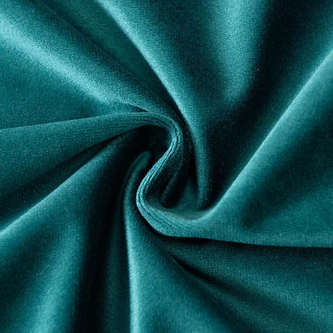 JUSPURBET 28x28 Decorative Velvet Throw Pillow Covers Set of 2,Peacock Blue | Cozy Soft Euro Cushion Covers Cases with Hidden Zipper for Couch Sofa Bed Living Room Bedroom Home Decor