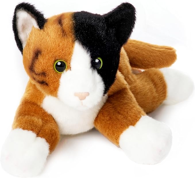 Bearington Lil' Callie Small Plush Stuffed Animal Calico Cat, Kitten 8 inch