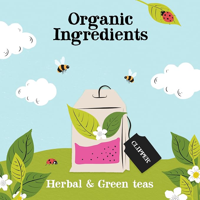 Clipper Organic Herbal & Green Tea Sampler Box, 45 Tea Bags