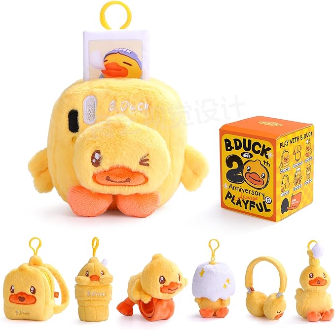 B.Duck 20th Anniversary Plush Collection, Mystery Blind Box Collectible Duck Toys, Limited Edition Gift Set (Whole Set)
