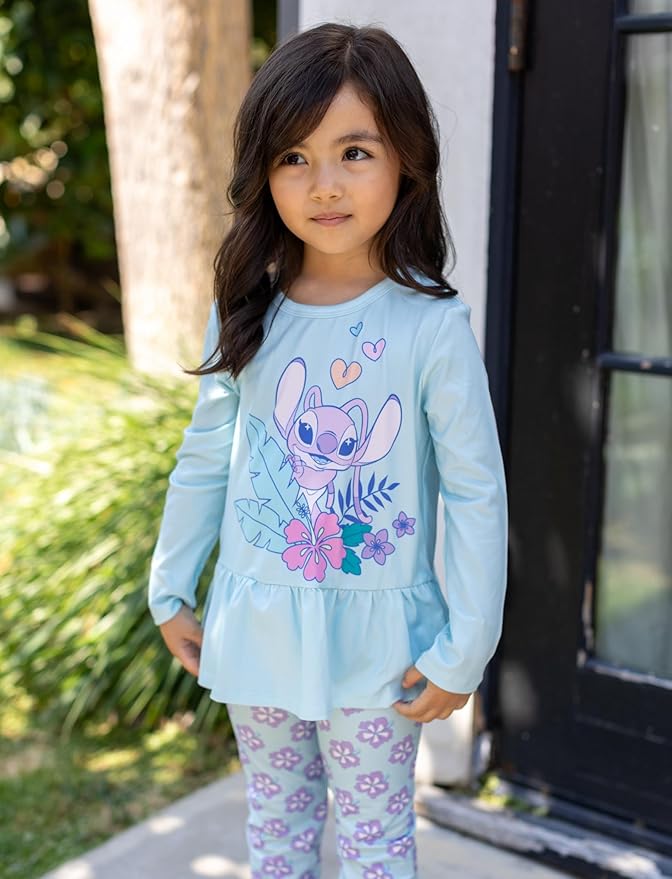 Disney Minnie Mouse Frozen Princess Marvel Toddler Girls Clothes Long Sleeve Sweatshirt + Leggings 2pcs Outfits Set 2-6Y